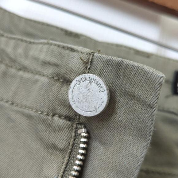 Blank NYC The Reade Mid Rise Ankle Cropped Twill Skinny Cargo Pants Sage 28 - Picture 11 of 14